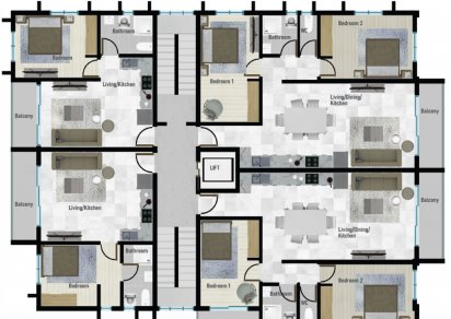 Appartement - 1 chambre - 54 m²