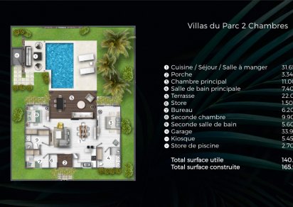 Maison/Villa - 2 chambres - 152 m²