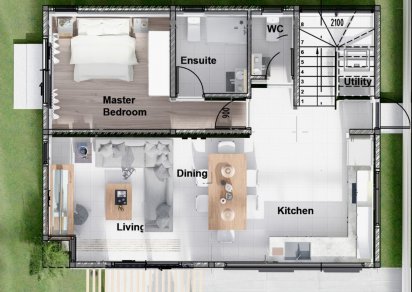 Townhouse/Duplex - 3 chambres - 125 m²