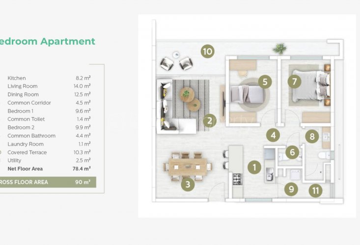 Apartment - 3 Bedrooms - 130 m²